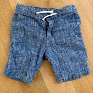 H&M Light Blue Linen Shorts with Drawstring